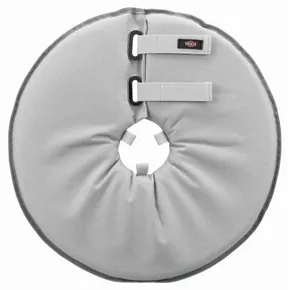 Védő puha gallér "tárcsa", S: 30-34 cm/19,5 cm, poliészter/hab, szürke